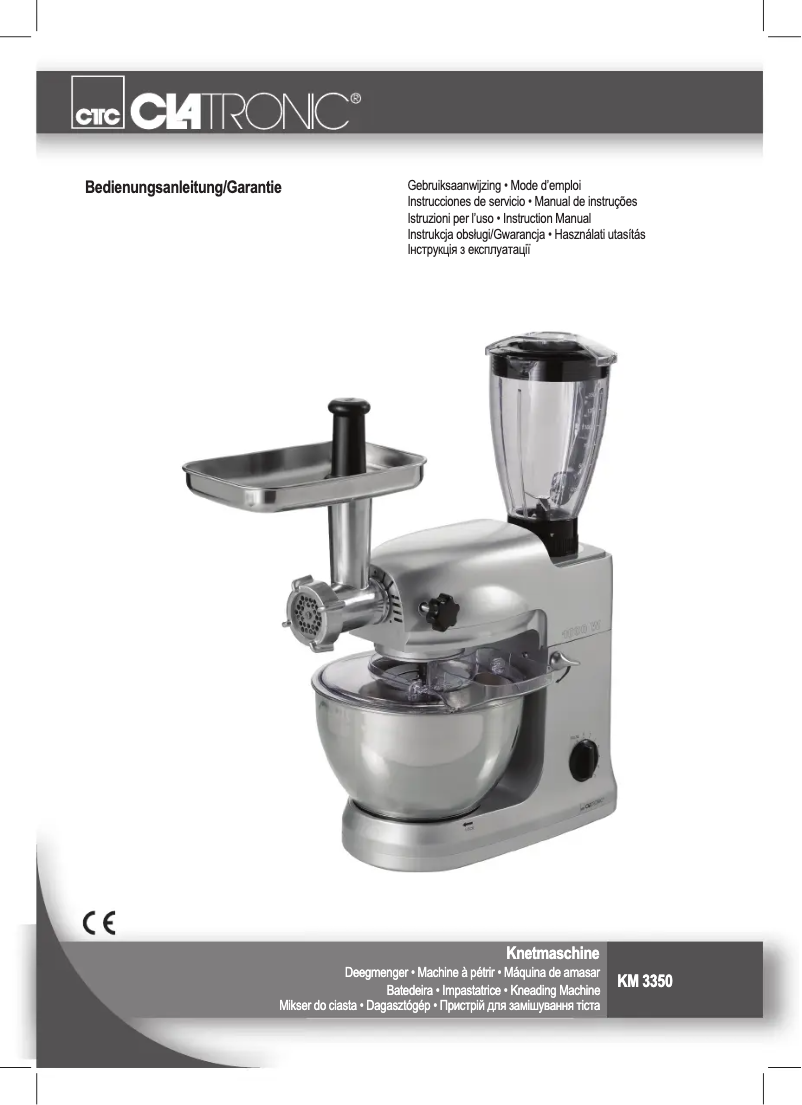 Page 1 de la notice Manuel utilisateur Clatronic KM 3350