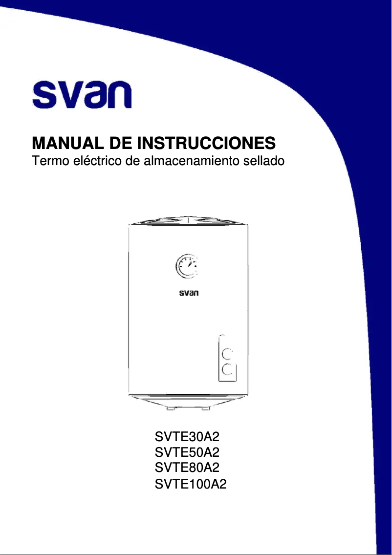 Page 1 de la notice Manuel utilisateur SVAN SVTE50A2