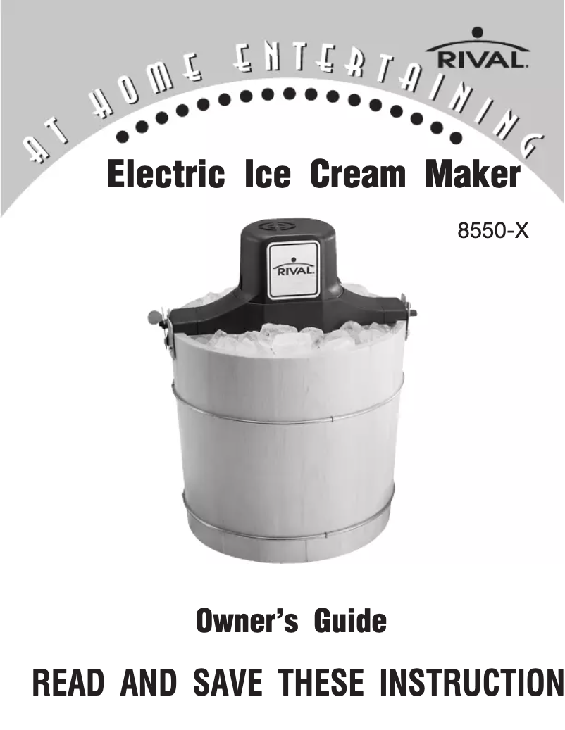 Image de la première page du manuel de l'appareil 8550-X