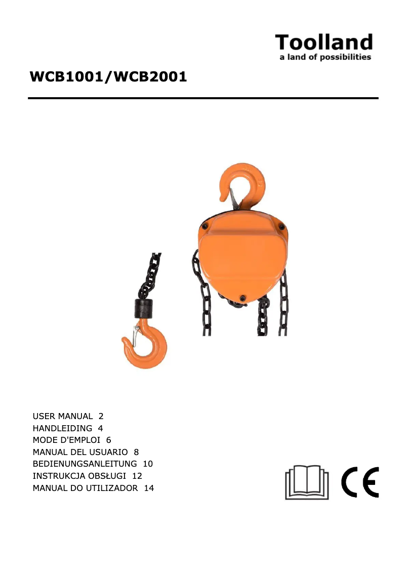 Page 1 de la notice Manuel utilisateur Toolland WCB1001