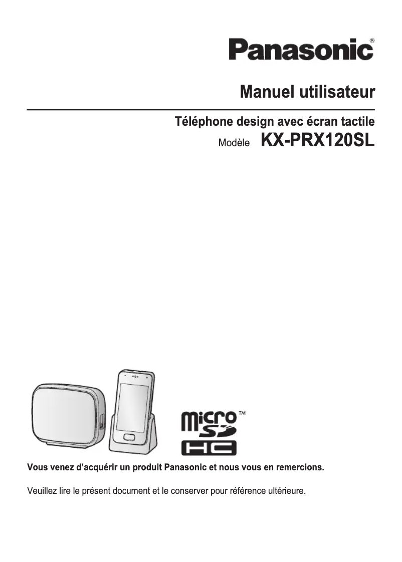 Imagen de la primera página del manual del dispositivo KX-PRX120SL