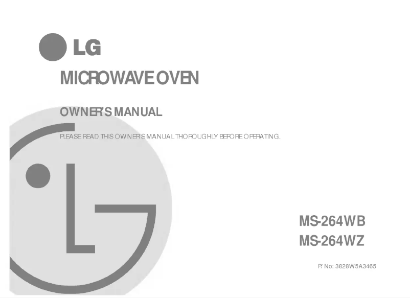 Image de la première page du manuel de l'appareil MS-264WZ