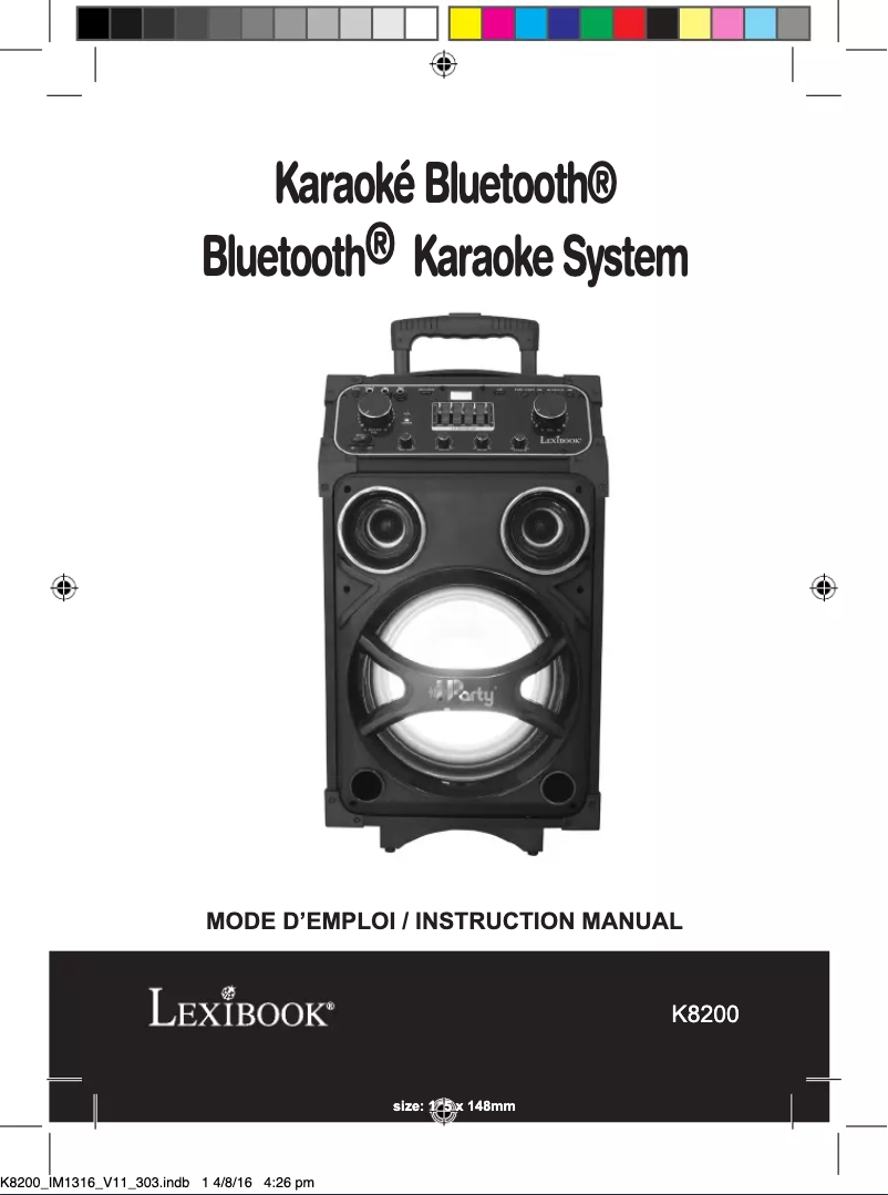 Image de la première page du manuel de l'appareil K8200