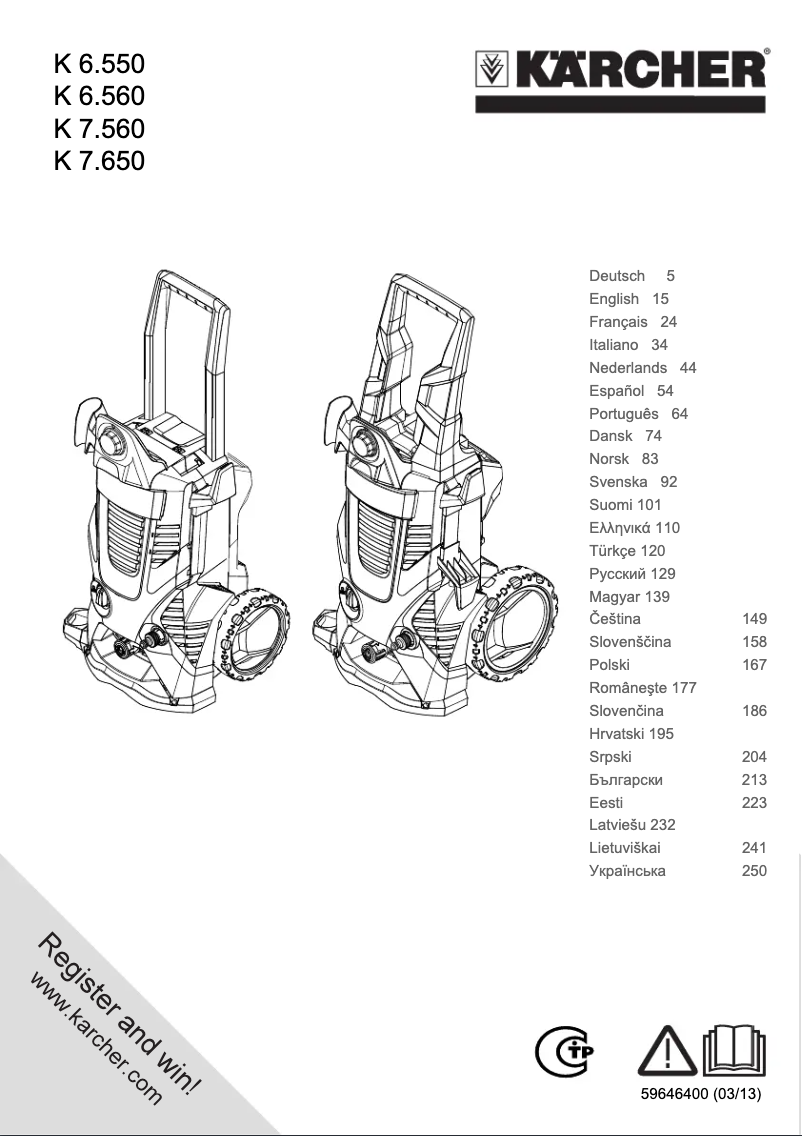 Image de la première page du manuel de l'appareil K 6.550