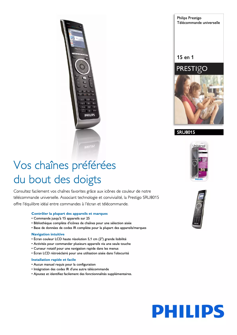 Image de la première page du manuel de l'appareil SRU8015