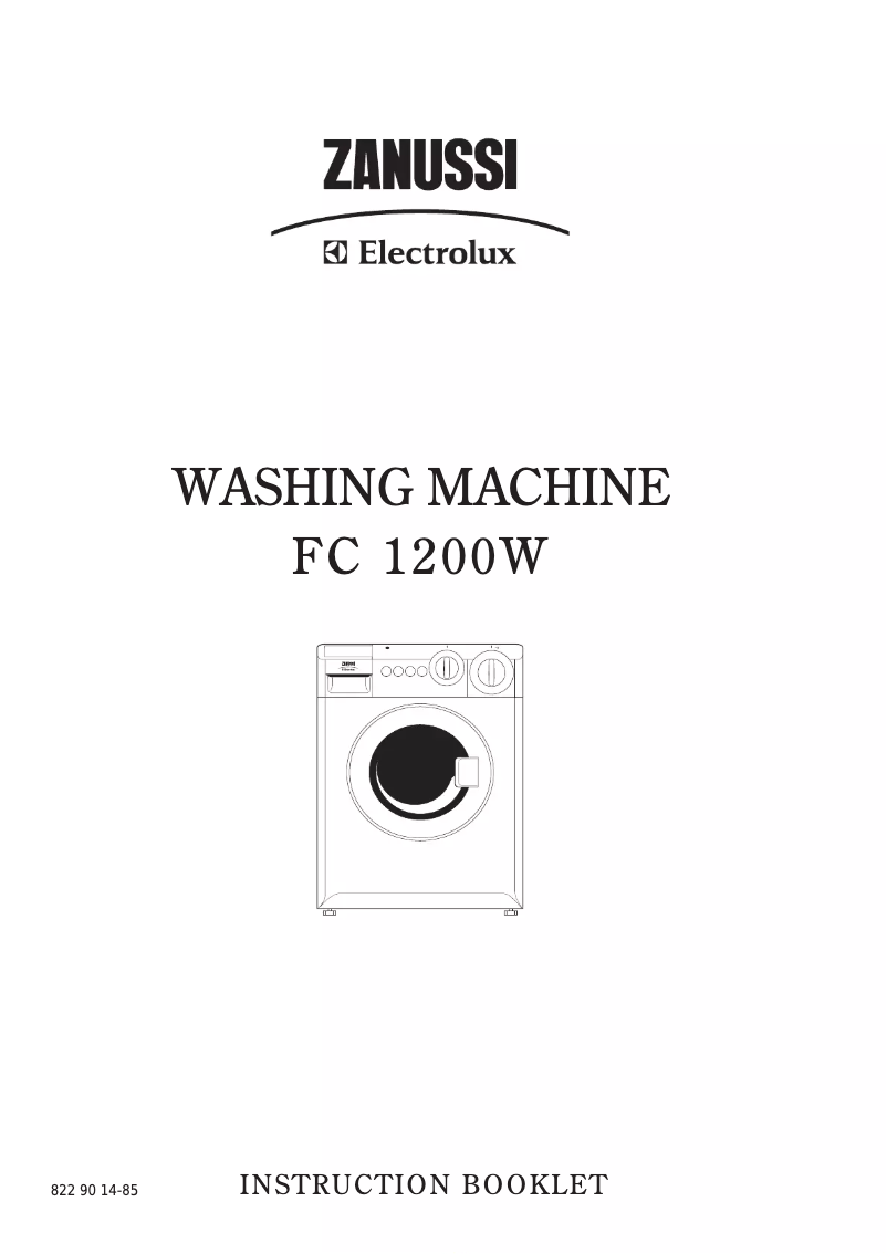 Page n°1 - Manuel utilisateur Zanussi-Electrolux FC 1200 W