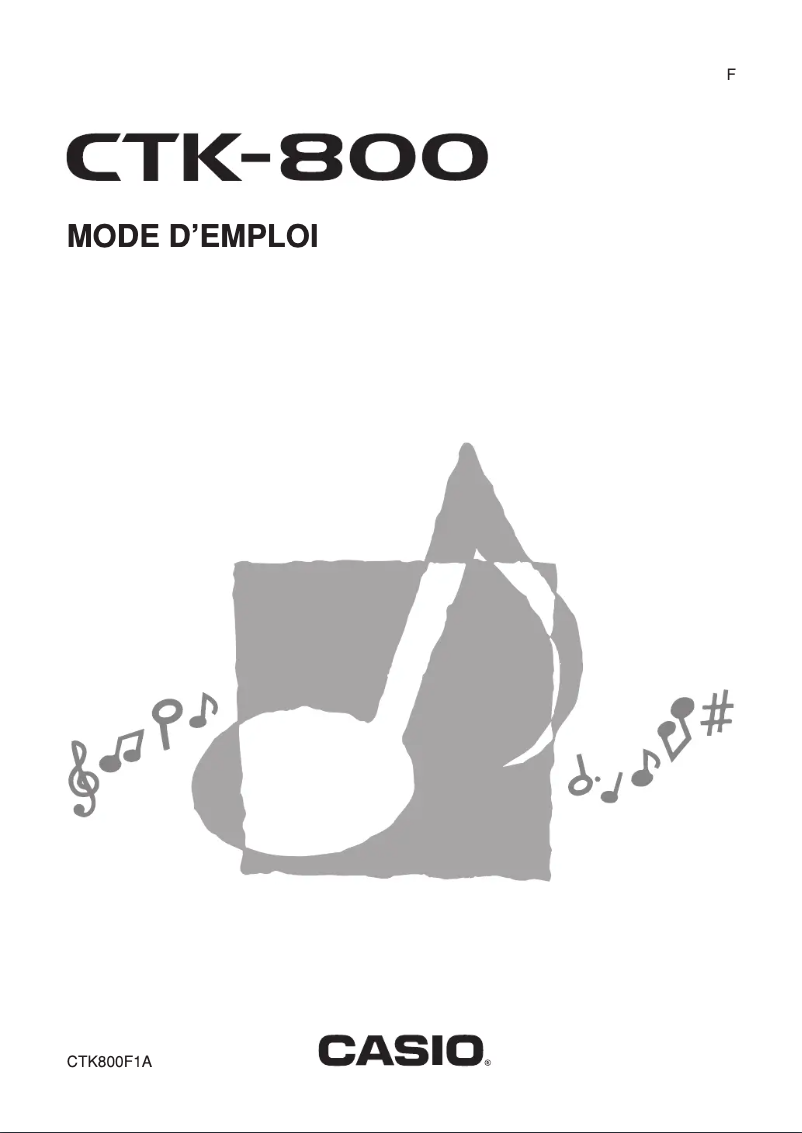 Page n°1 - Manuel utilisateur Casio CTK-800