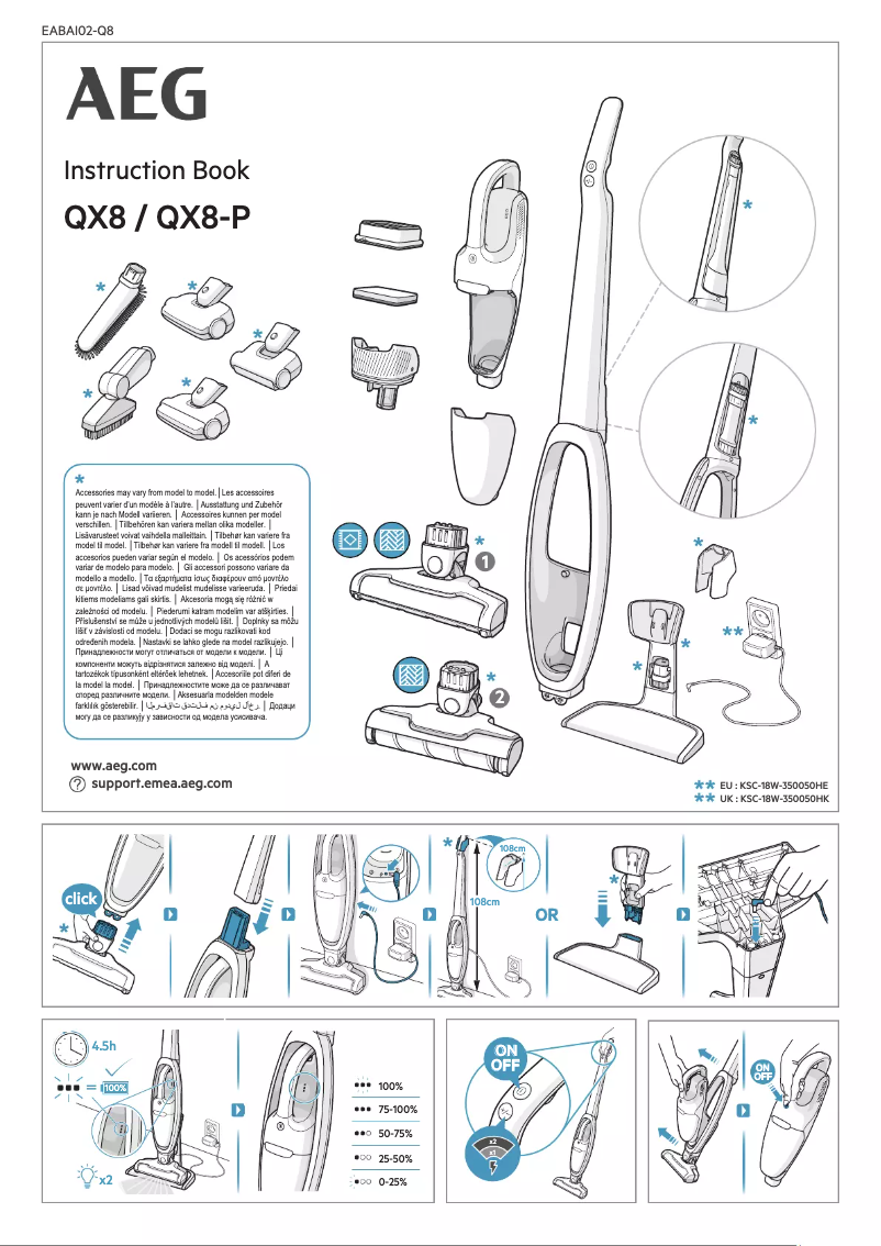 Page n°1 - Manuel utilisateur AEG QX8-2-ANIM
