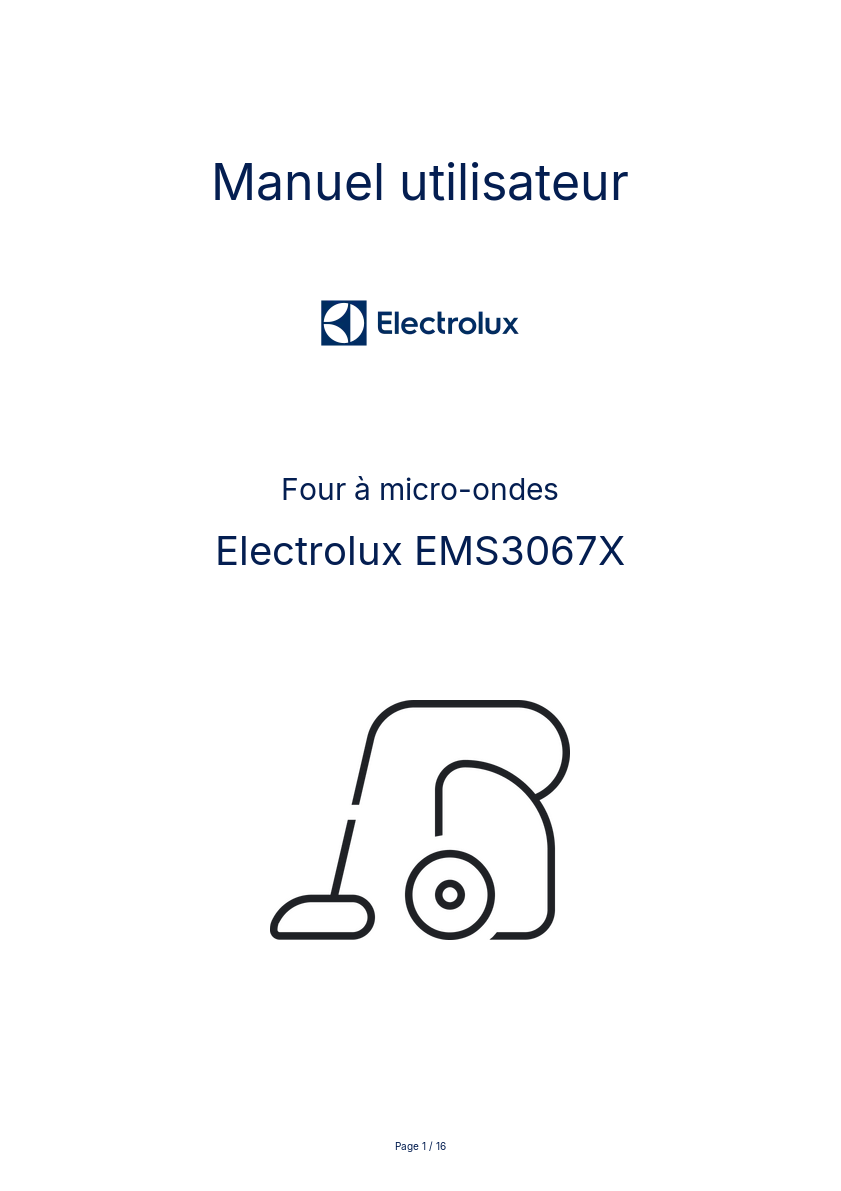 Image de la première page du manuel de l'appareil EMS3067X