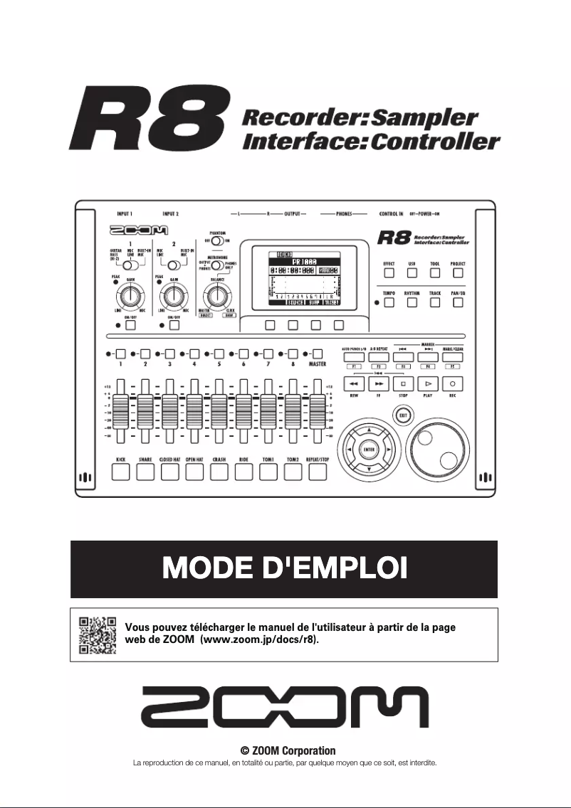 Image de la première page du manuel de l'appareil R8