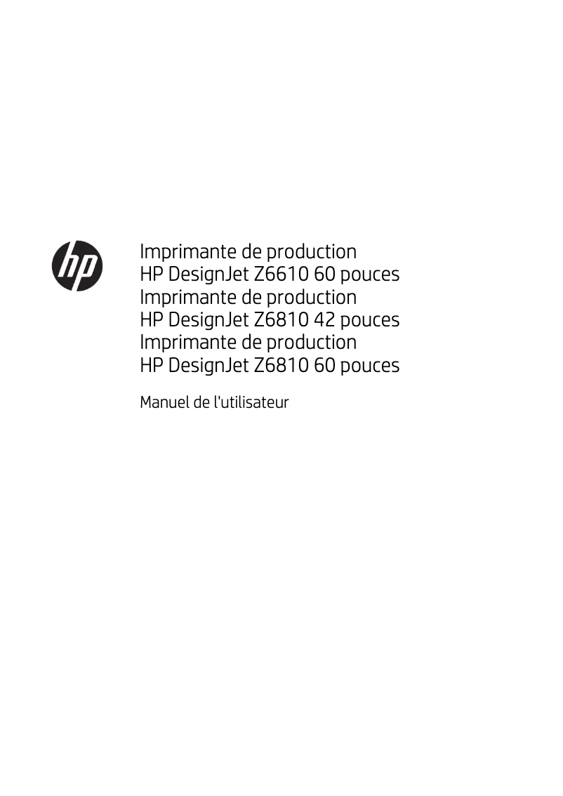 Image de la première page du manuel de l'appareil DesignJet Z6610