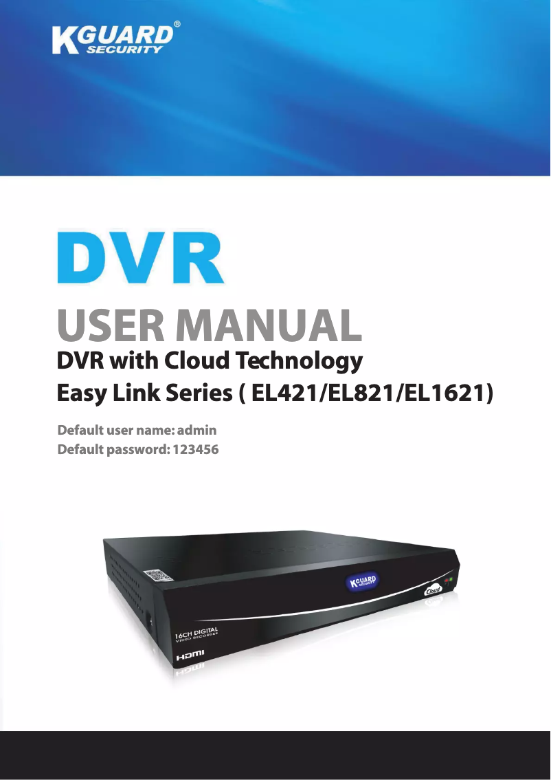 Page n°1 - Manuel utilisateur Kguard EL421-4HW212B