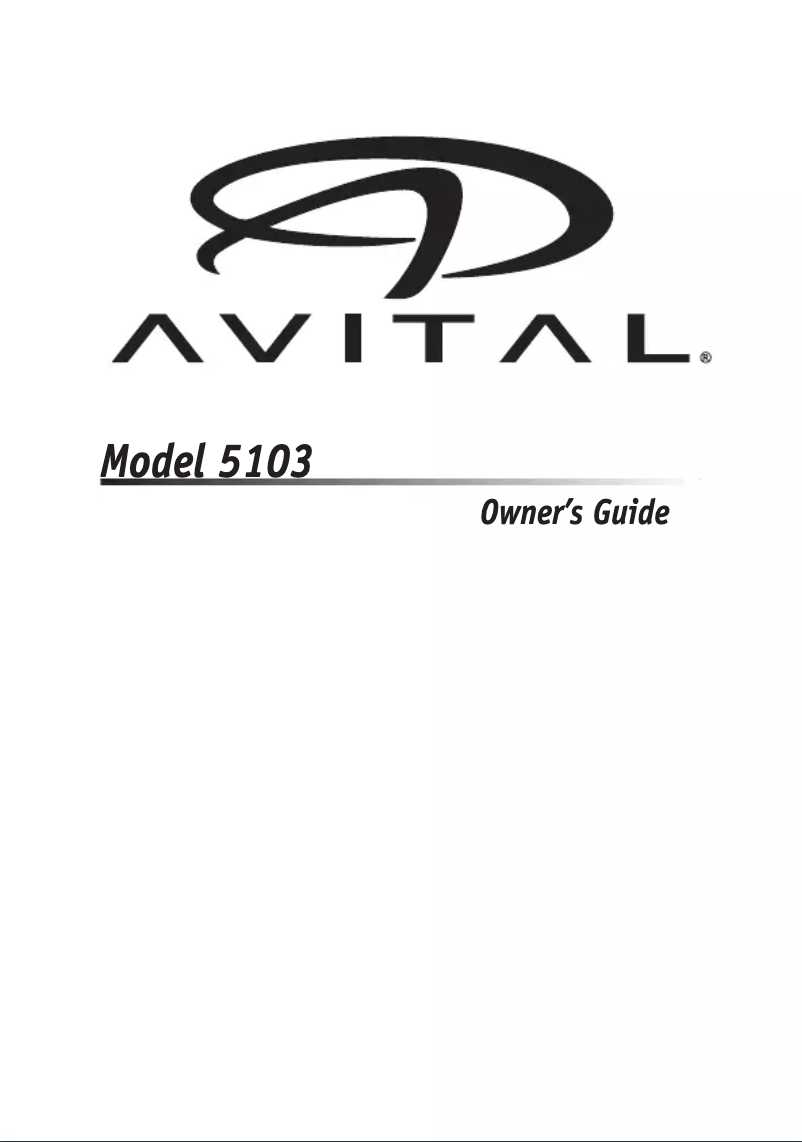 Página 1 del manual Manual de usuario Avital 5103