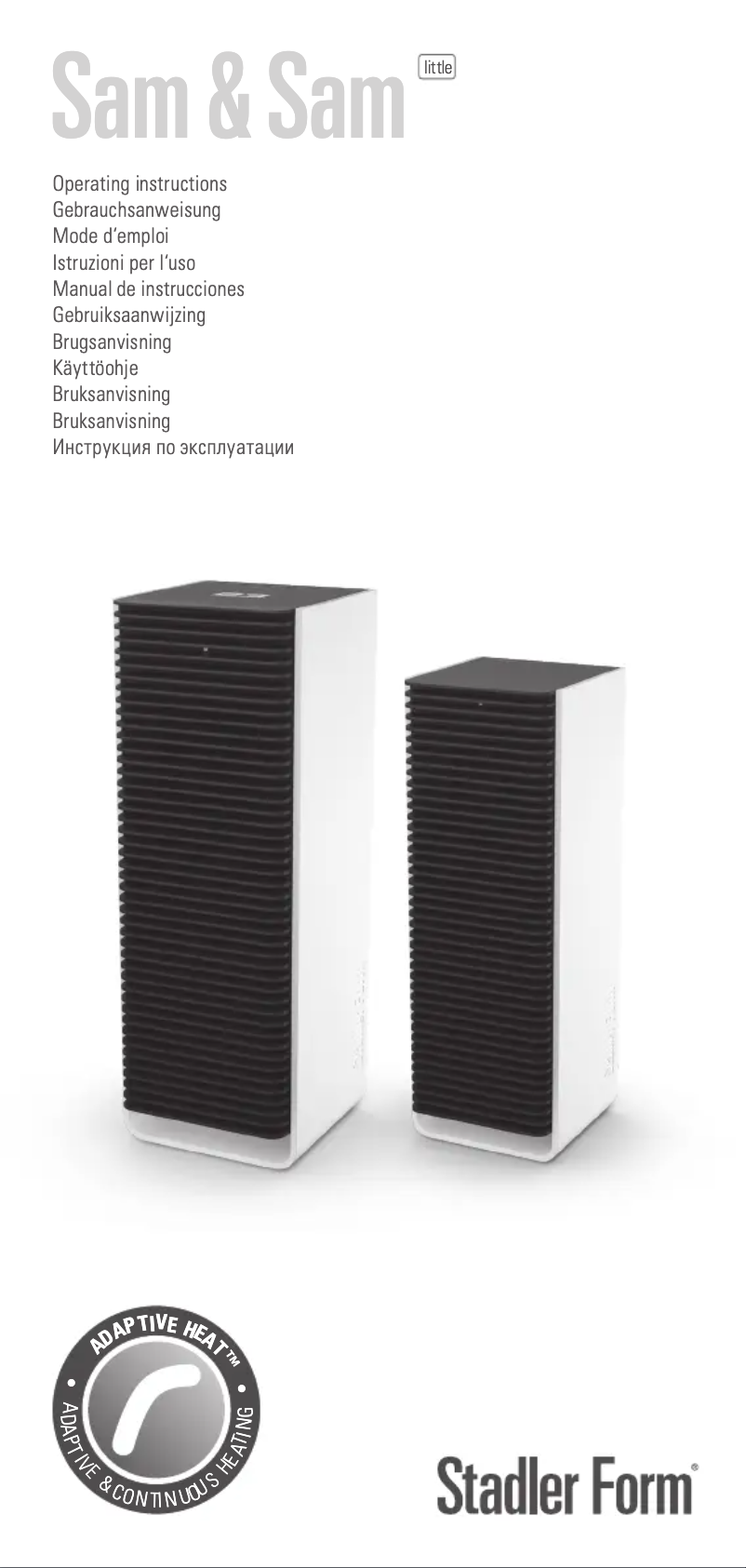 Page 1 de la notice Manuel utilisateur Stadler Form Sam little