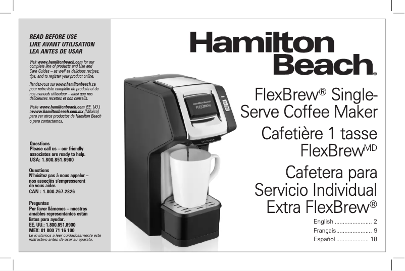 Image de la première page du manuel de l'appareil FlexBrew 49979