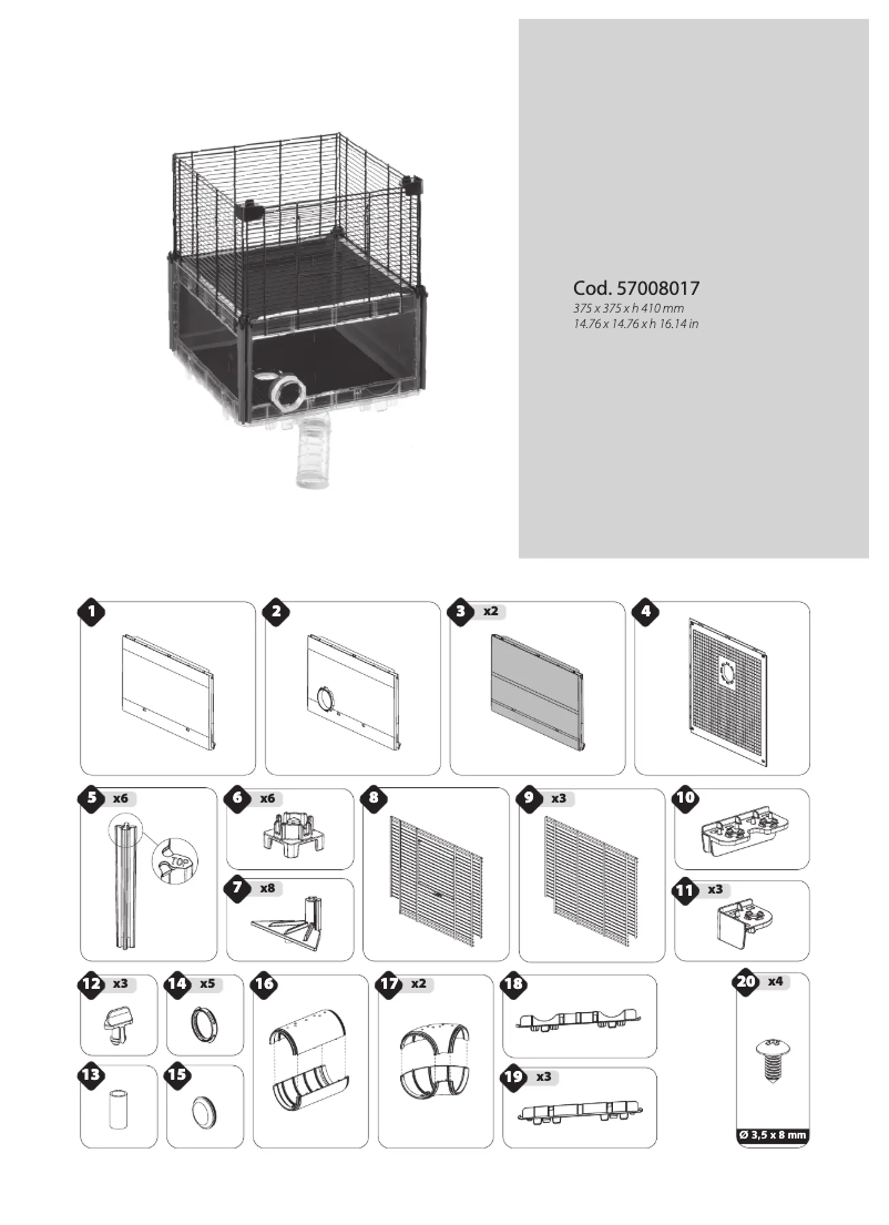 Página 1 del manual Manual de usuario Ferplast Multipla Hamster Roof Extension