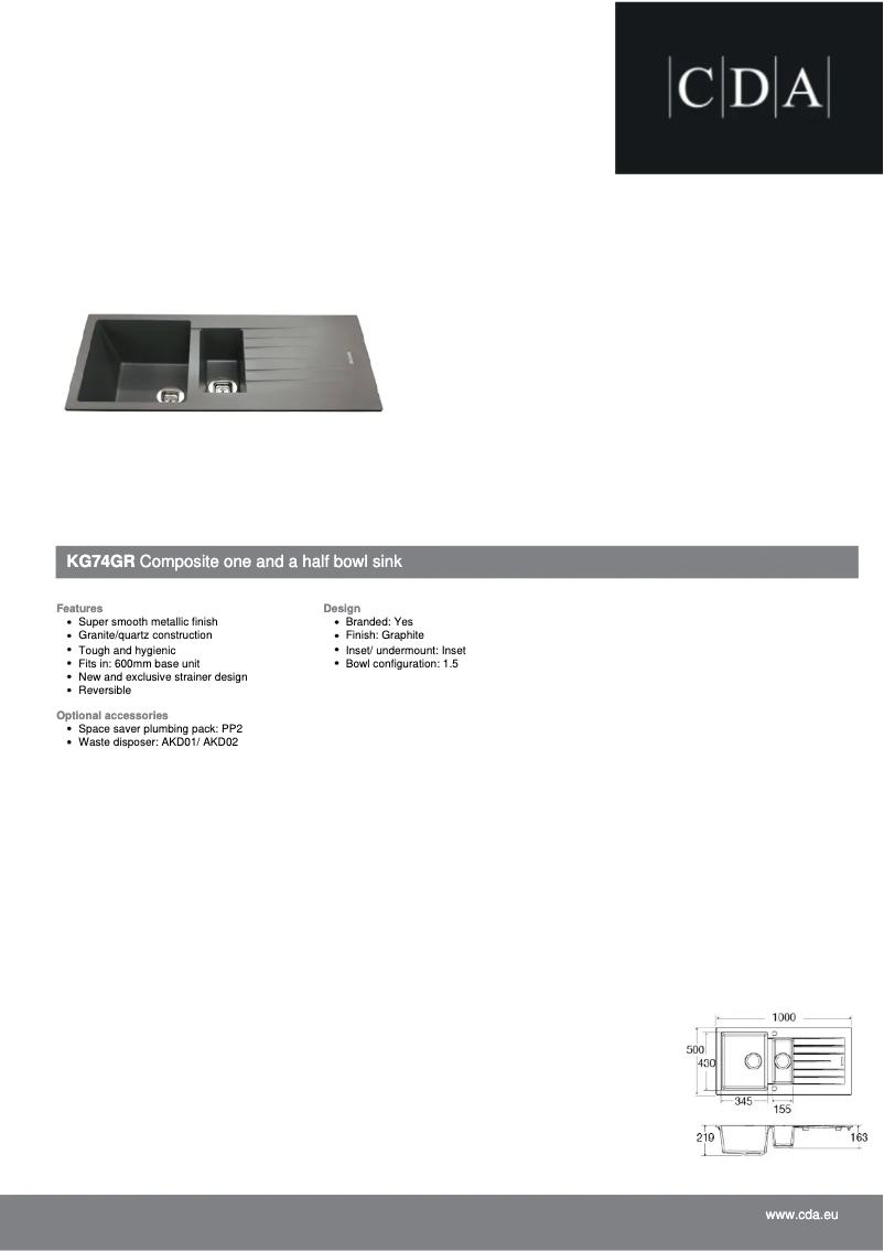 Image de la première page du manuel de l'appareil KG74GR