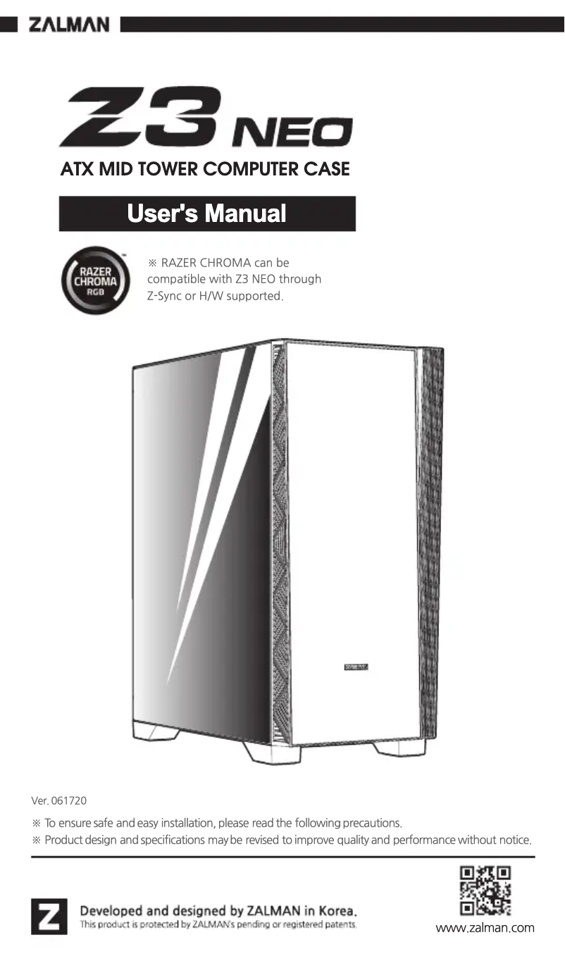 Page n°1 - Manuel utilisateur Zalman Z3 NEO