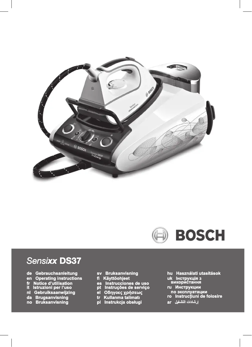 Image de la première page du manuel de l'appareil Sensixx DS37 ProEnergy TDS372410E