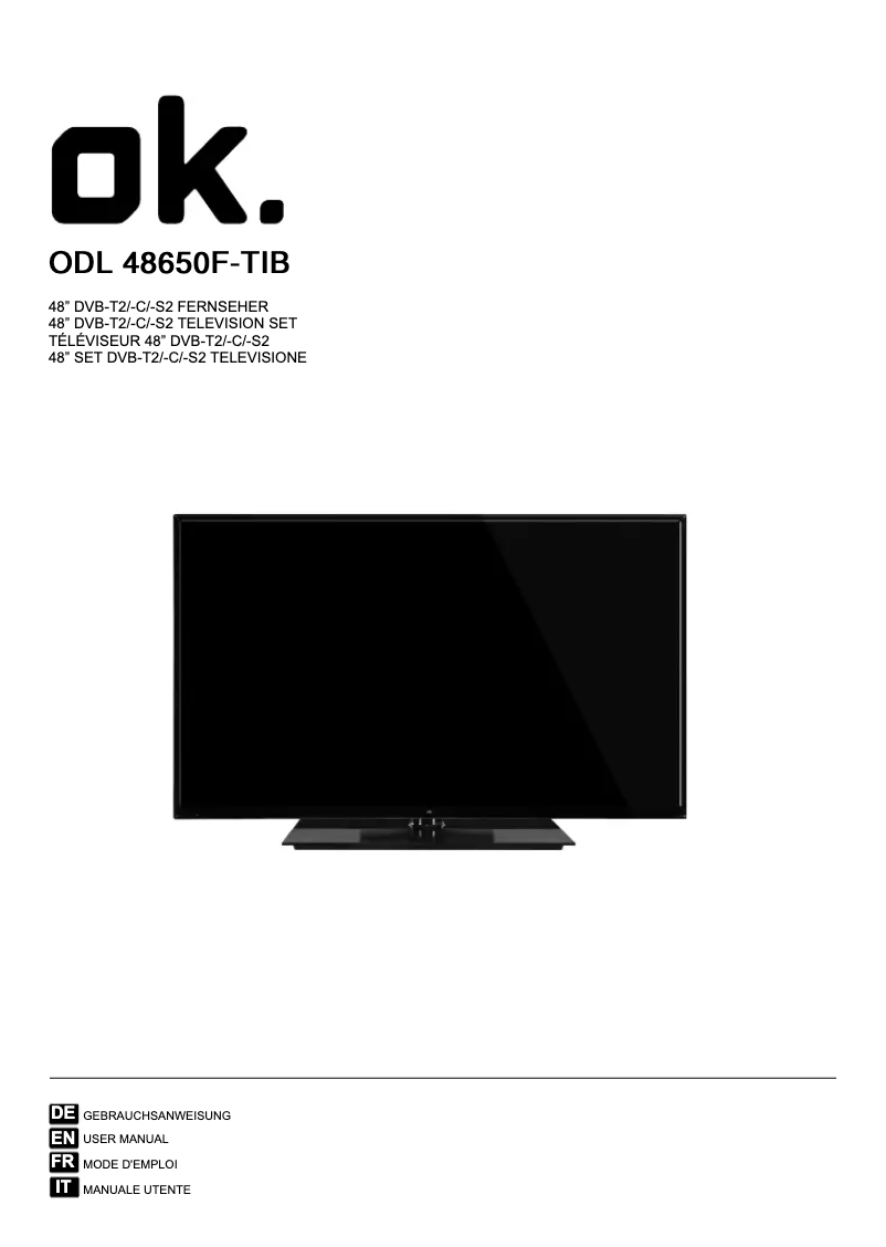 Image de la première page du manuel de l'appareil ODL 48650F-TIB