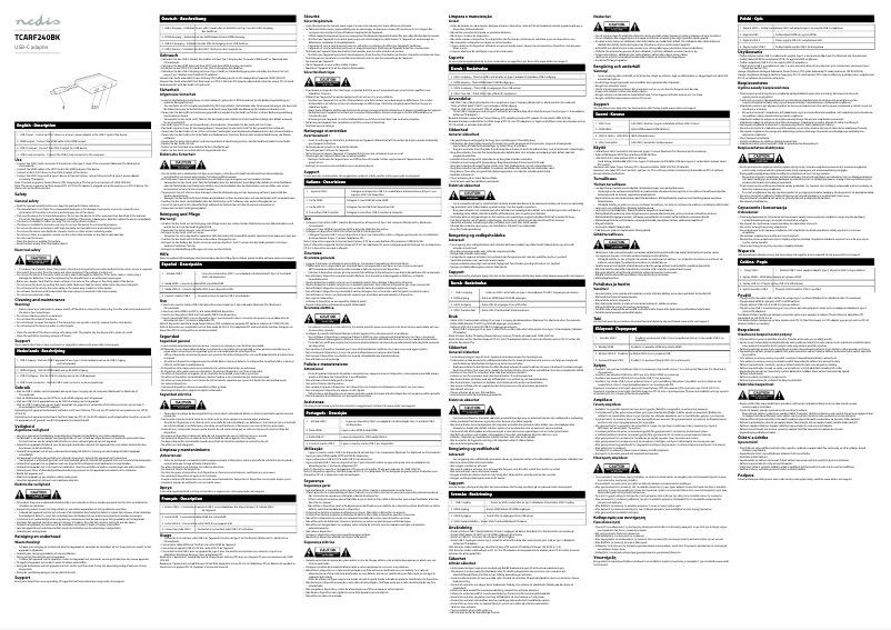 Page n°1 - Manuel utilisateur Nedis TCARF240BK