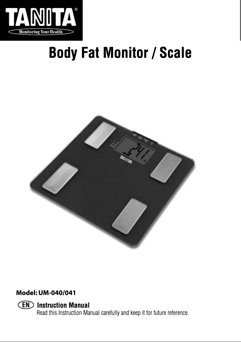 Page 1 de la notice Manuel utilisateur Tanita UM-040
