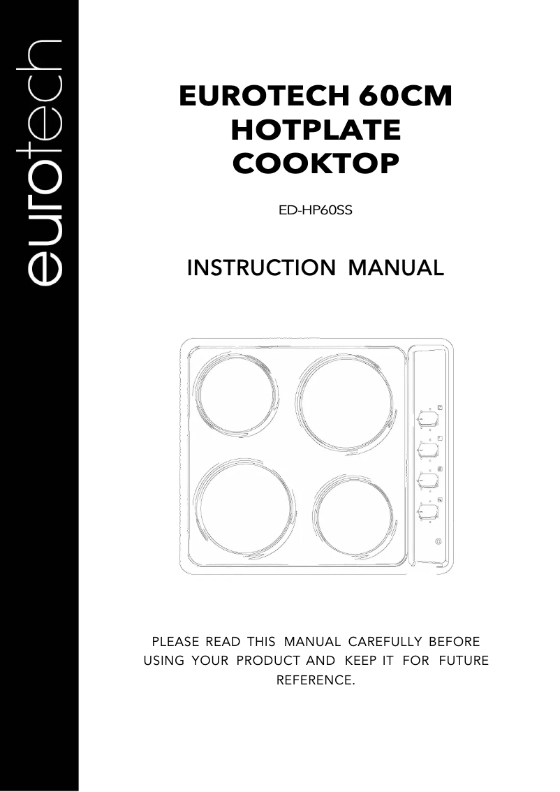 Image de la première page du manuel de l'appareil ED-HP60SS