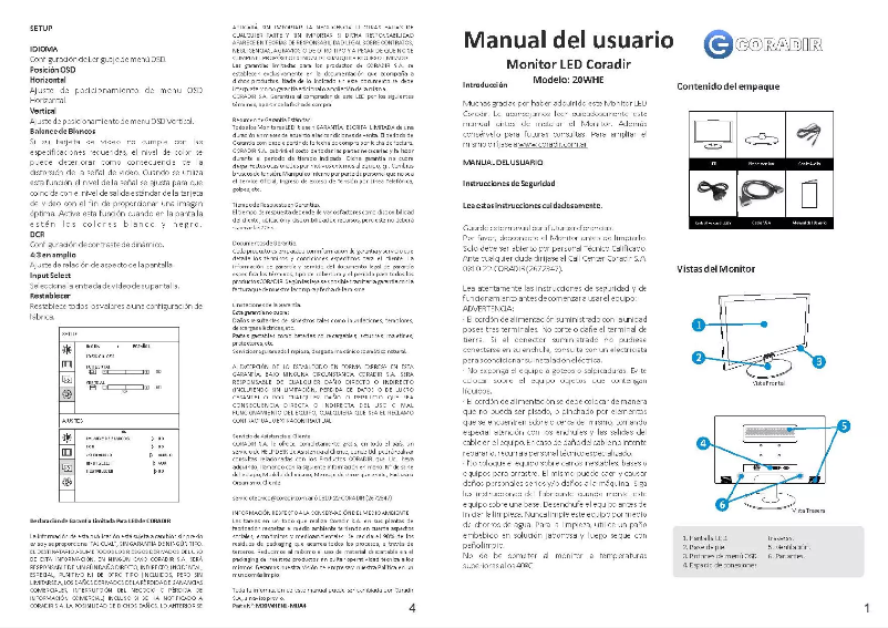 Page n°1 - Manuel utilisateur Coradir 20WHE
