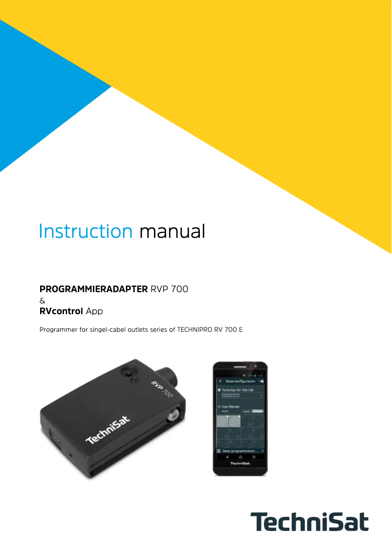 Image de la première page du manuel de l'appareil RVP 700