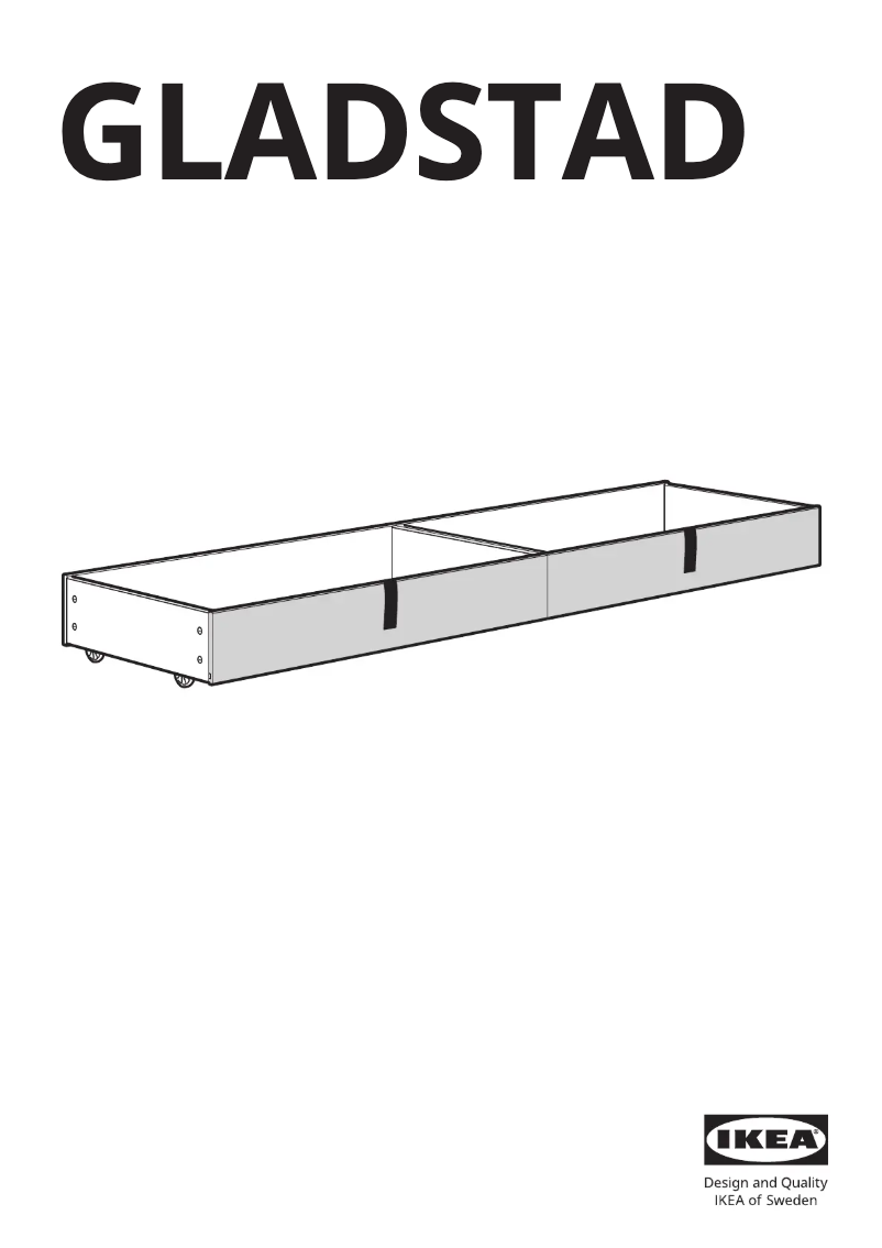 Page 1 de la notice Manuel utilisateur Ikea GLADSTAD 104.984.24