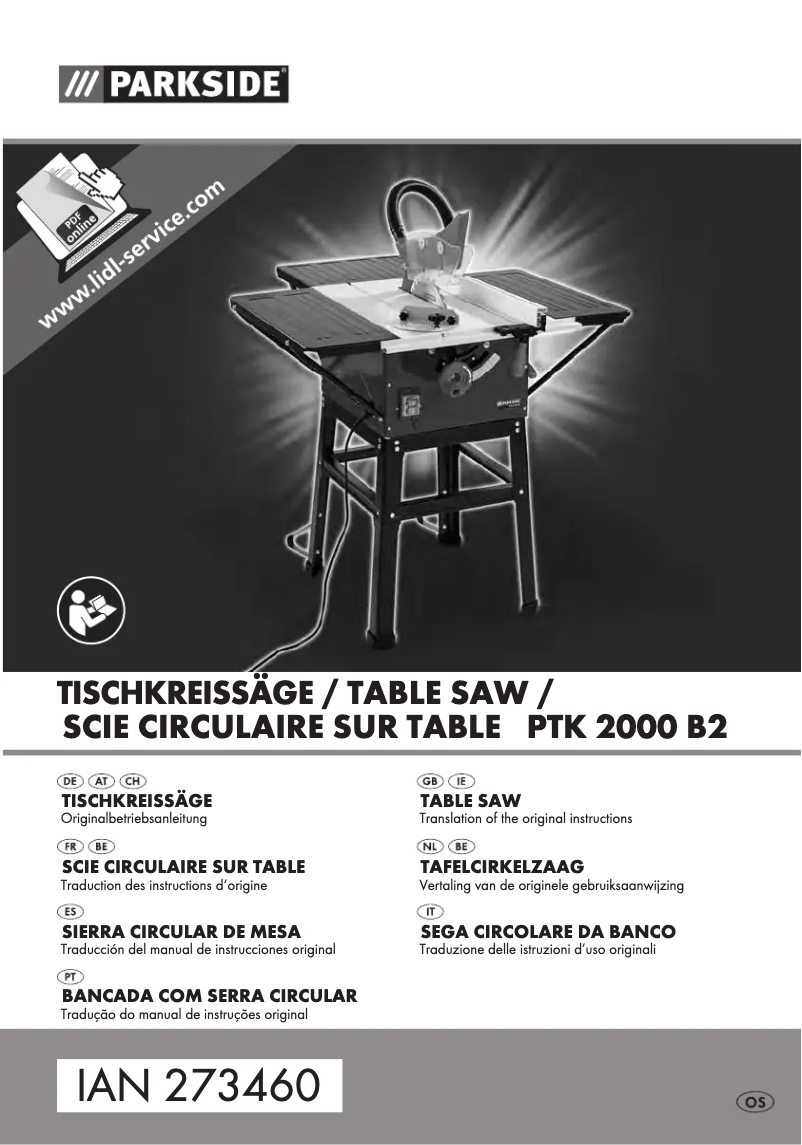 Image de la première page du manuel de l'appareil PTK 2000 B2