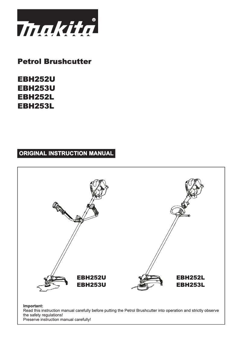 Image de la première page du manuel de l'appareil EBH252U