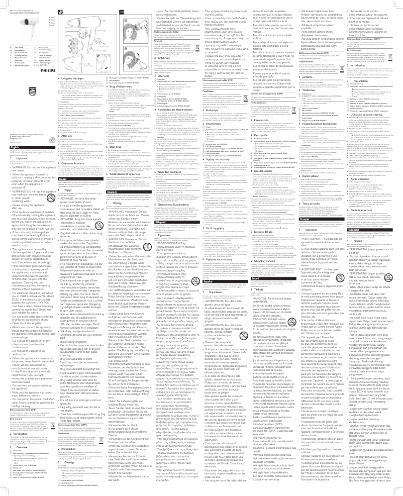 Image de la première page du manuel de l'appareil ThermoProtect BHD004