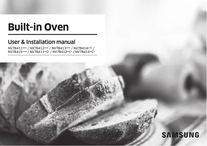 Page n°1 - Manuel utilisateur Samsung NV7B41207AB