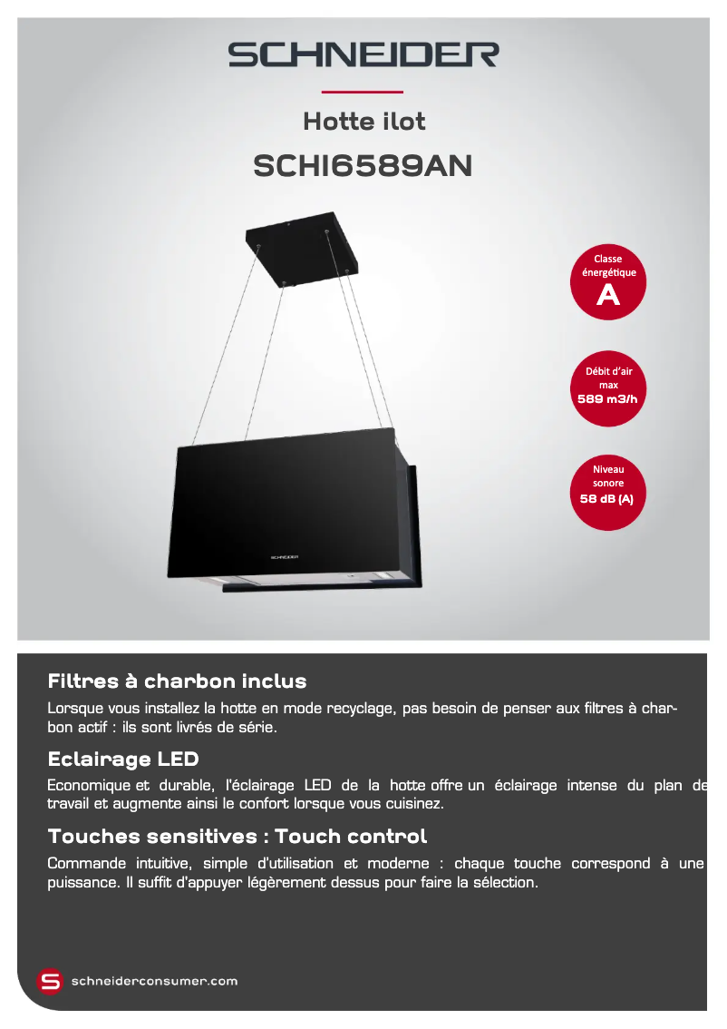 Page 1 de la notice Manuel utilisateur Schneider SCHI6589AN