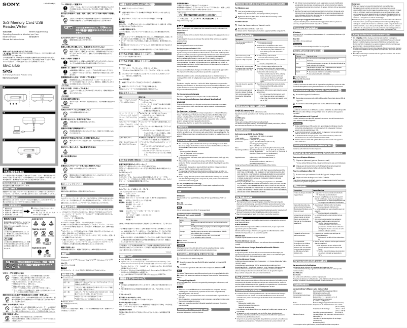 Página 1 del manual Manual de usuario Sony SBAC-US20