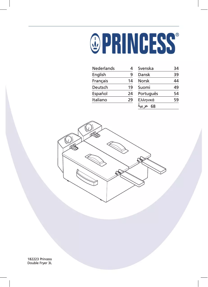Página 1 del manual Manual de usuario Princess Double Fryer 3L 182223