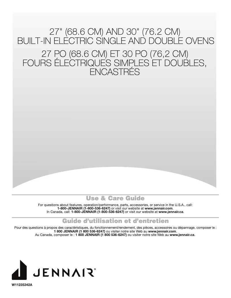 Page n°1 - Manuel utilisateur JennAir JJW2427IL