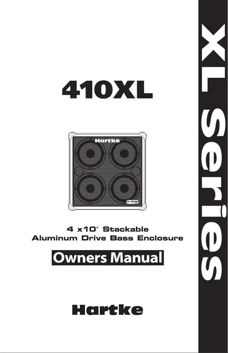 Page 1 de la notice Manuel utilisateur Hartke 410XL