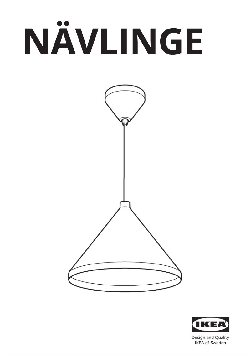 Page 1 de la notice Manuel utilisateur Ikea NÄVLINGE 404.772.79