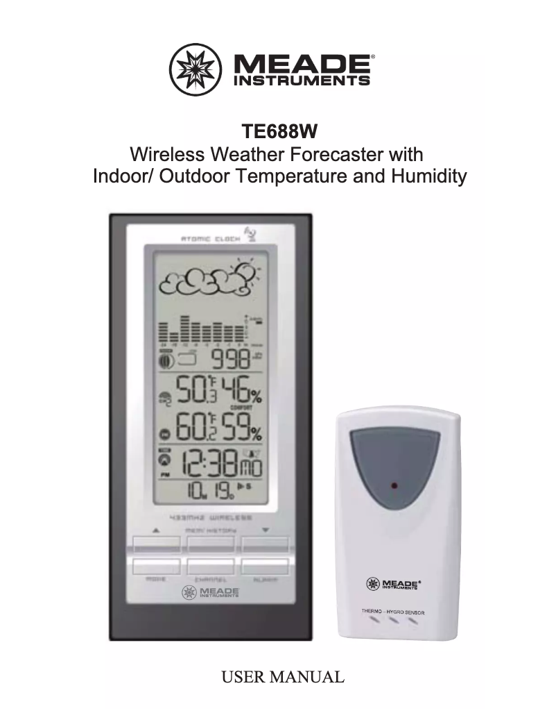 Página 1 del manual Manual de usuario Meade TE688W