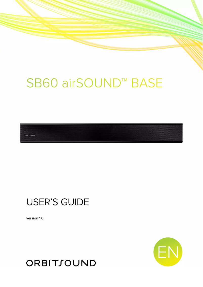 Page n°1 - Manuel utilisateur Orbitsound airSOUND Base SB60