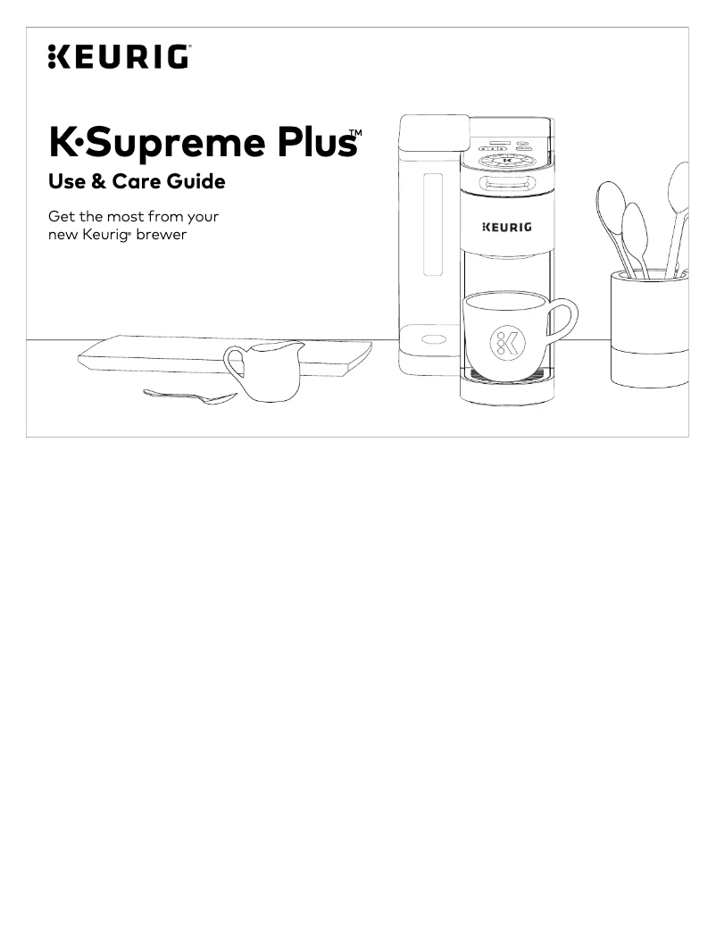 Image de la première page du manuel de l'appareil K-Supreme Plus