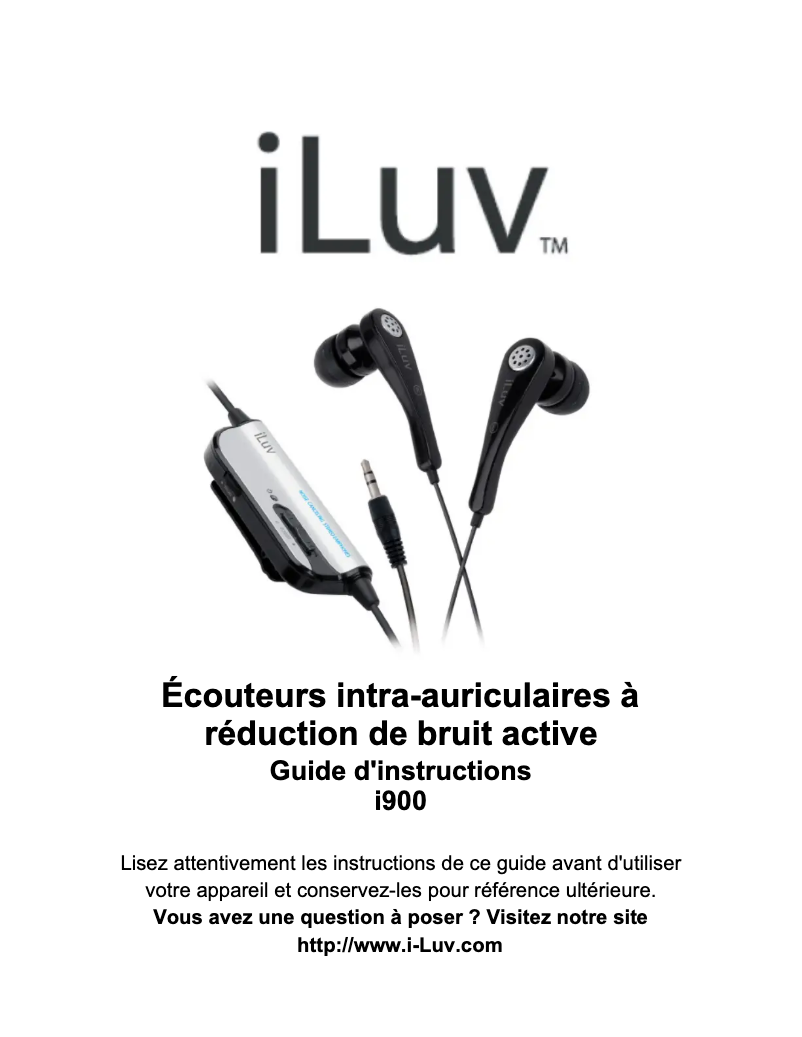Page 1 de la notice Manuel utilisateur iLuv i900