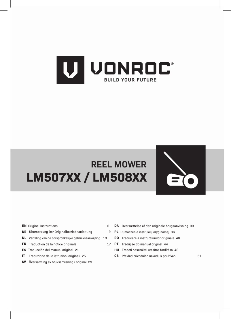 Page 1 de la notice Manuel utilisateur Vonroc LM508XX