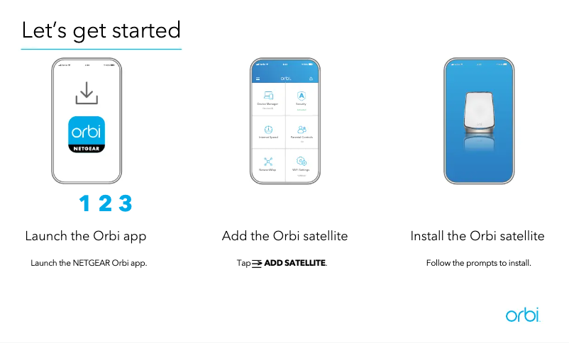 Image de la première page du manuel de l'appareil Orbi RBS860