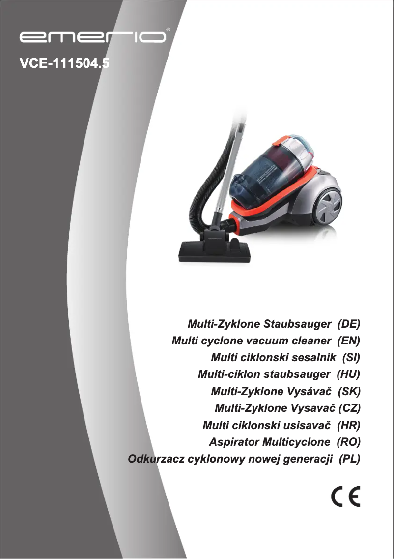 Página 1 del manual Manual de usuario Emerio VCE-111504.5