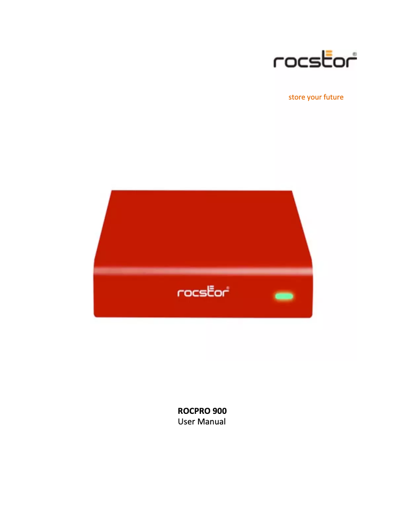 Página 1 del manual Manual de usuario Rocstor Rocpro 900