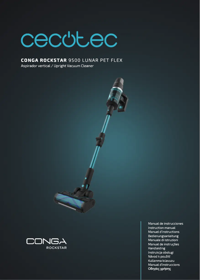 Page 1 de la notice Manuel utilisateur Cecotec Conga Rockstar 9500 Lunar Pet Flex