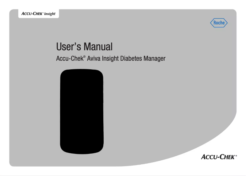 Image de la première page du manuel de l'appareil Aviva Insight Diabetes Manager